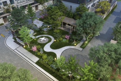 现代住宅景观3D模型下载